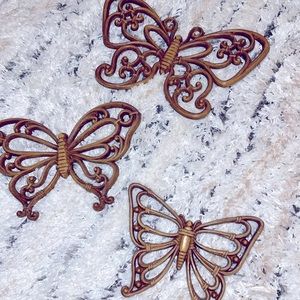 Vintage Syroco Butterfly Wall Hangings